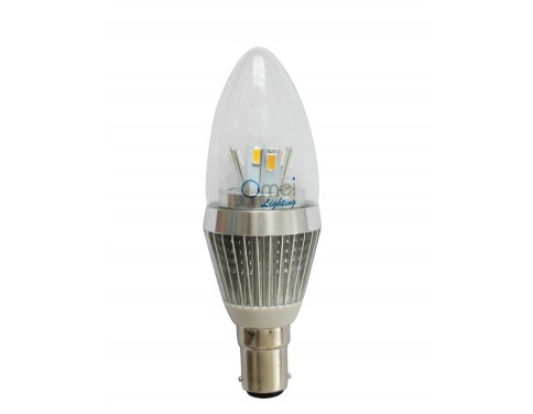 LED 5W B15 Candelabra Base Warm White 3000K Candle Light Bullet Top